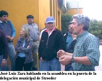El dirigente José Luis Zara en asamblea- Foto-