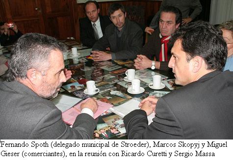 Comerciantes de Stroeder se reunieron con Sergio Massa y Ricardo Curetti