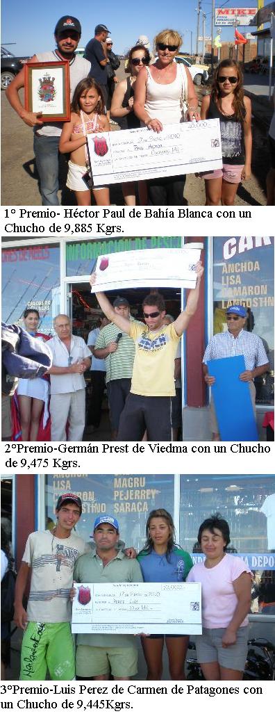Un concursante de Bahía Blanca se adjudicó el concurso de pesca de Bahía San Blas