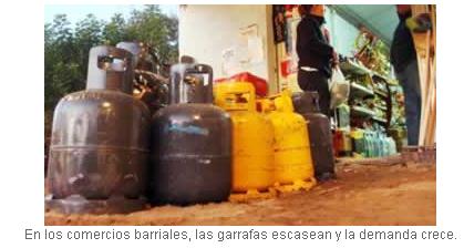 Escasez de garrafas en barrios de Patagones