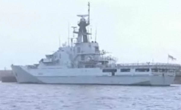 Video del buque británico que realizó ejercicios militares en las Malvinas